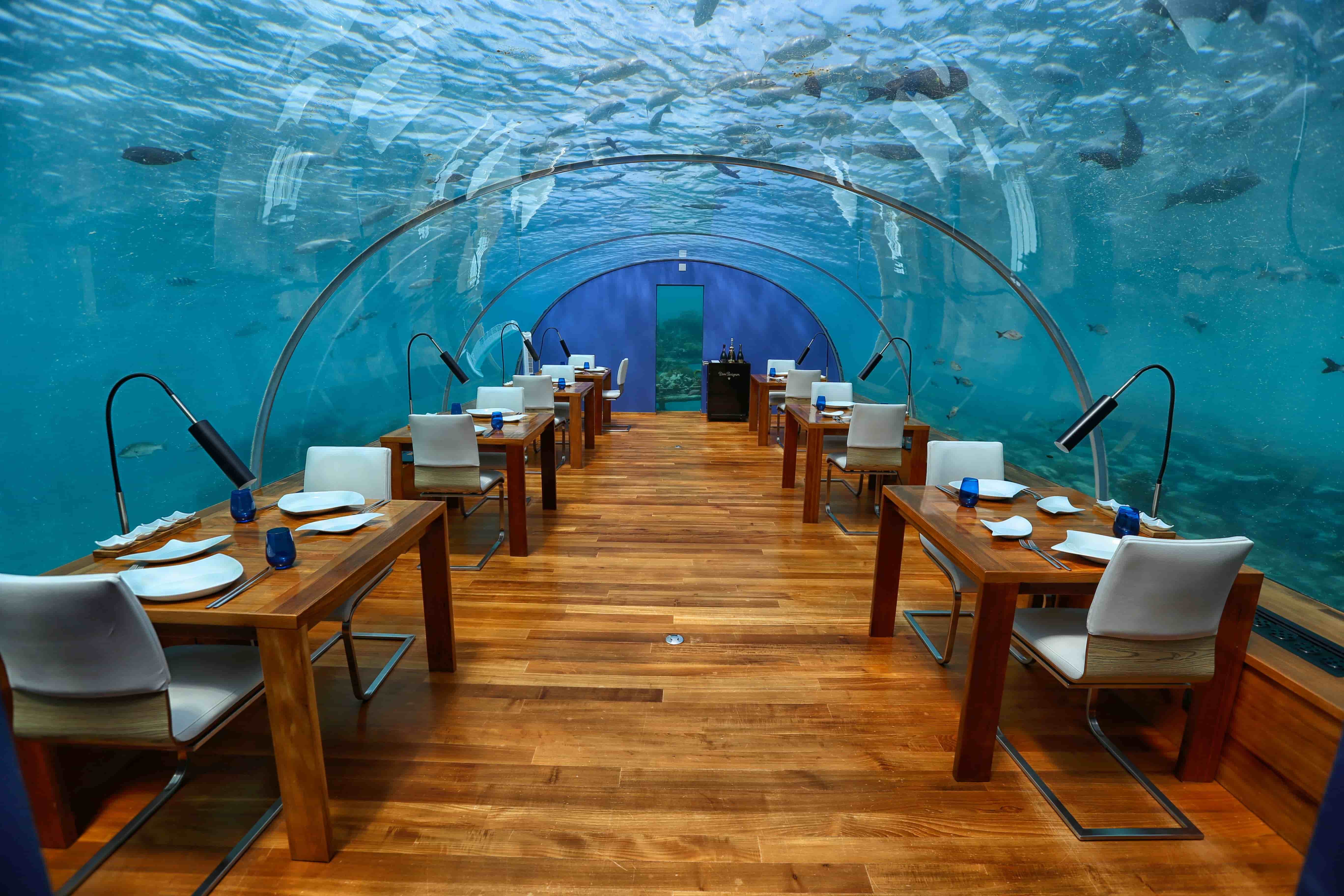 Отели Мальдив с подводным рестораном